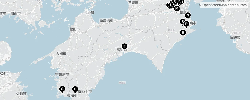 Map of Shikoku