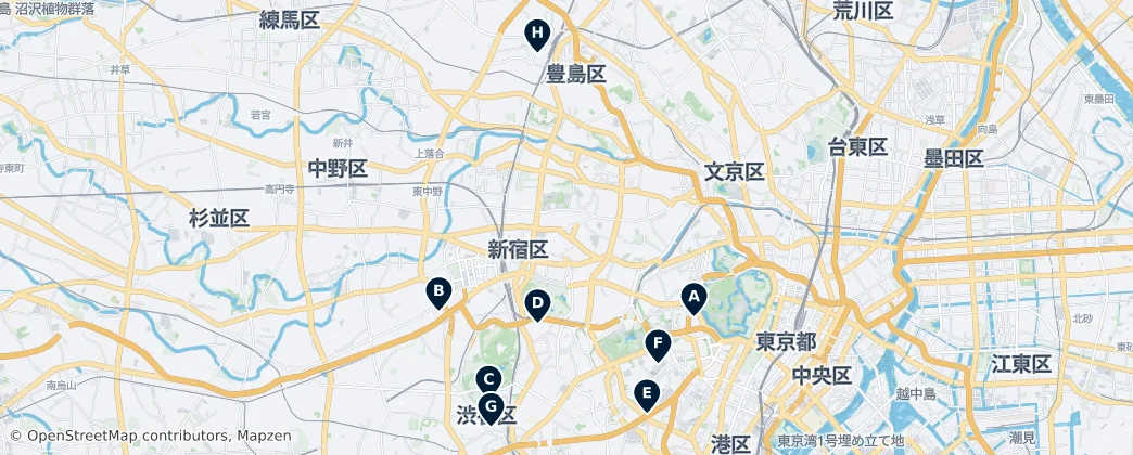 Map of Shinjuku