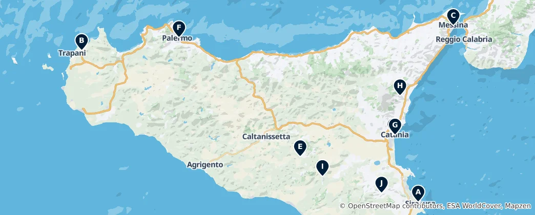 Map of Sicilia