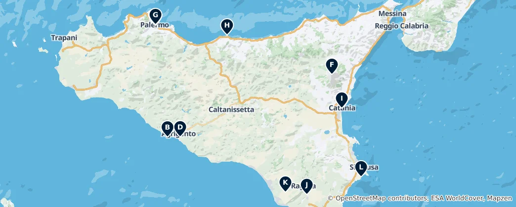 Map of Sicilia