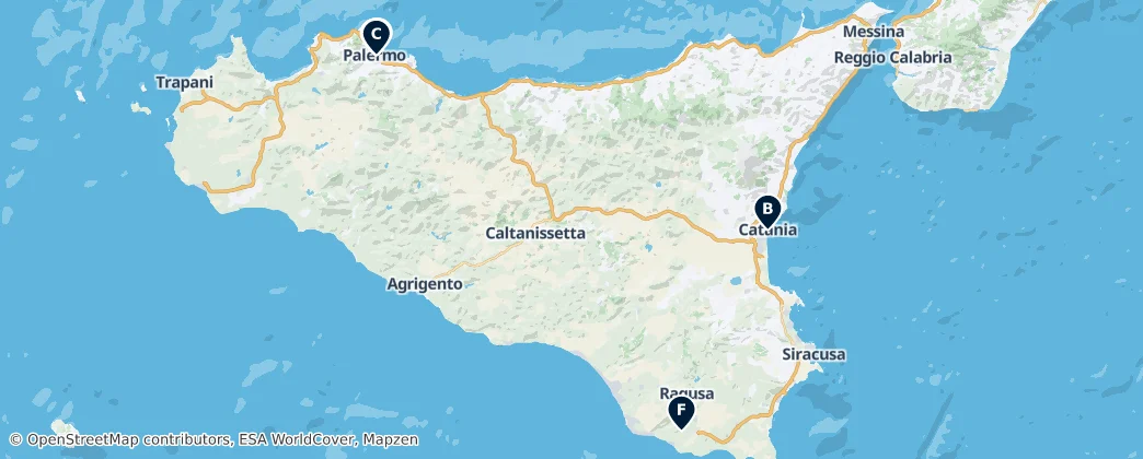 Map of Sicilia