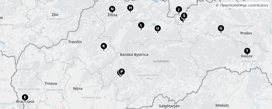 Map of Slovacchia