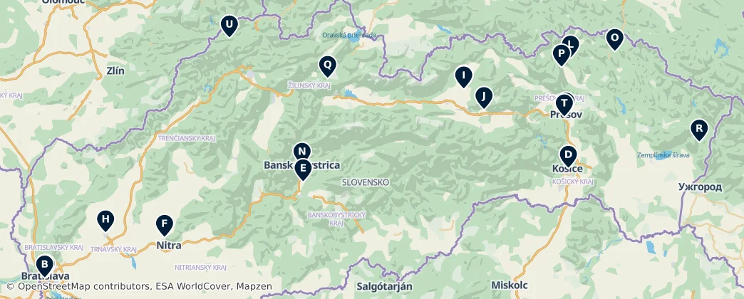 Map of Slovacchia