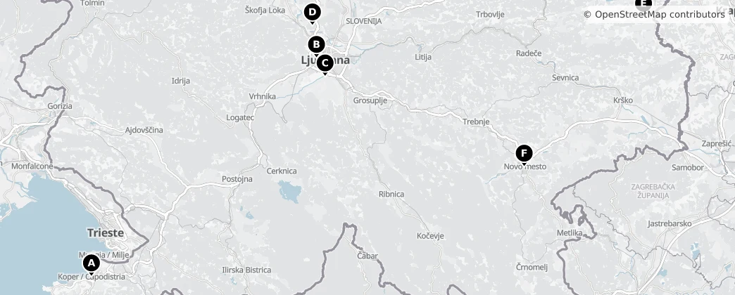 Map of Slovenia