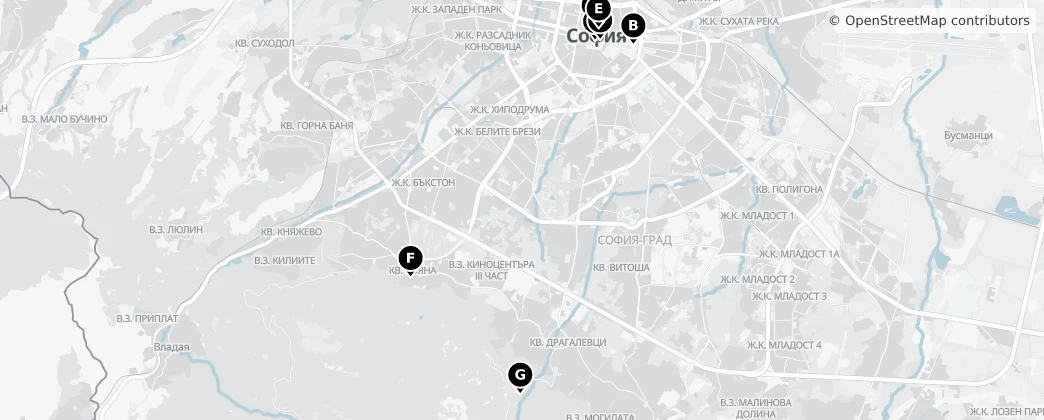 Map of Sofia City Province