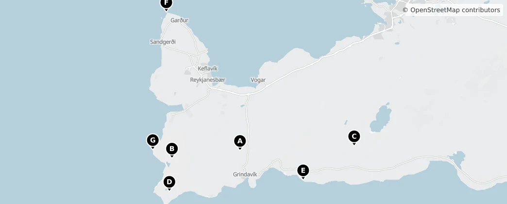 Map of Suðurnes