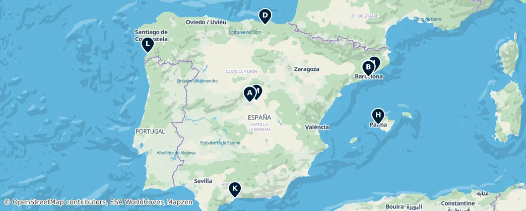Map of Spagna