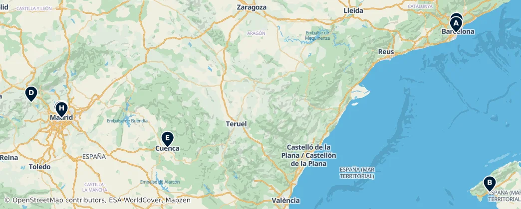 Map of Spagna