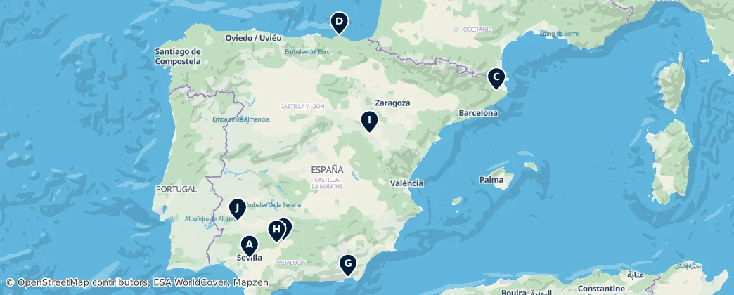 Map of Spagna
