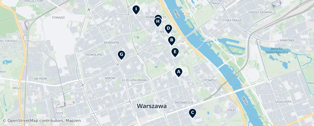 Map of Śródmieście