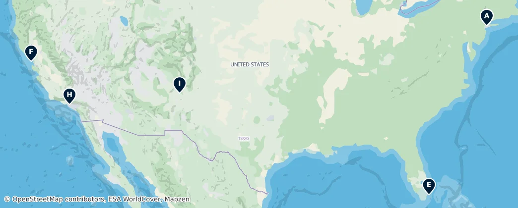 Map of Stati Uniti d'America