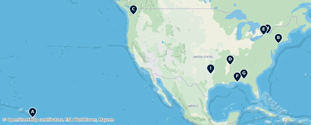 Map of Stati Uniti d'America