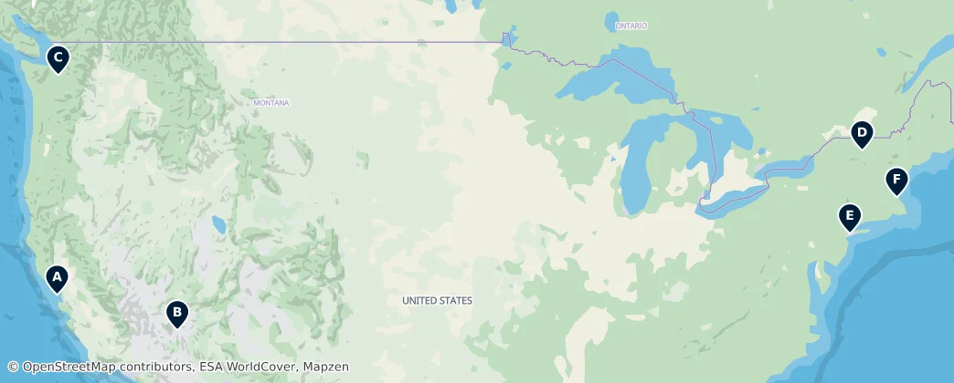 Map of Stati Uniti d'America