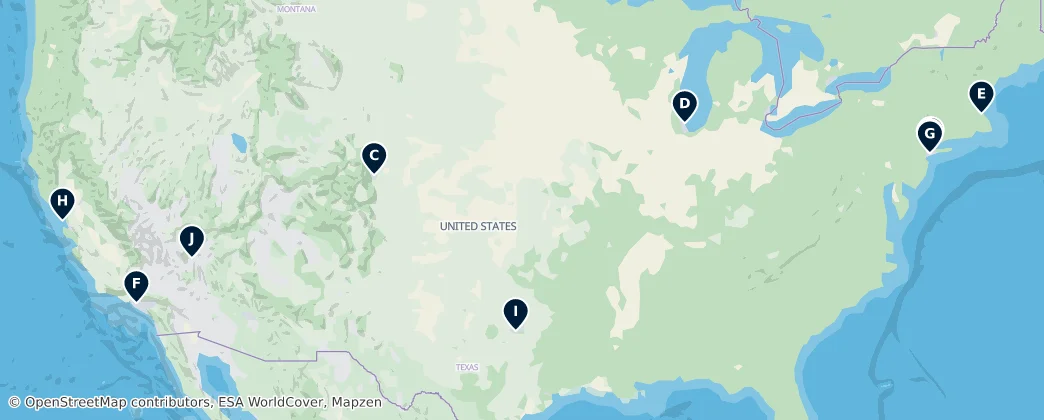 Map of Stati Uniti d'America