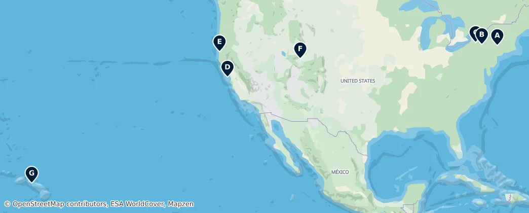 Map of Stati Uniti d'America