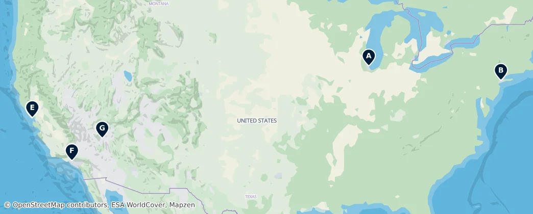Map of Stati Uniti d'America