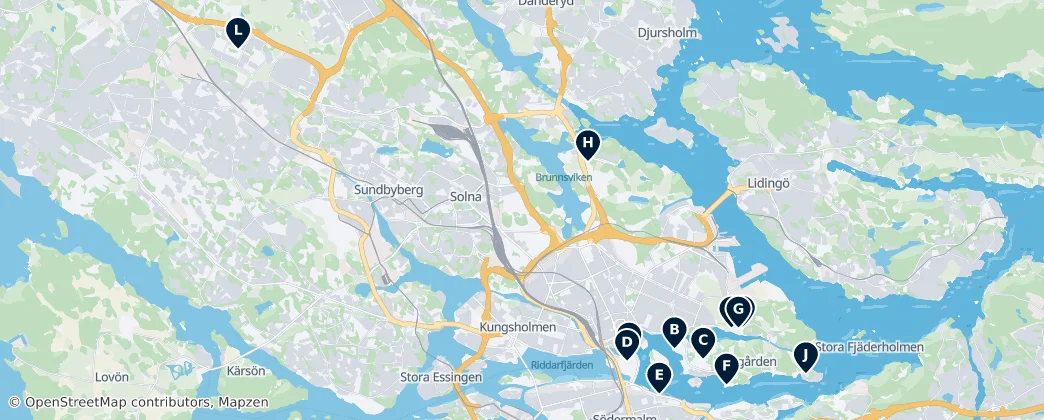 Map of Stockholm Municipality
