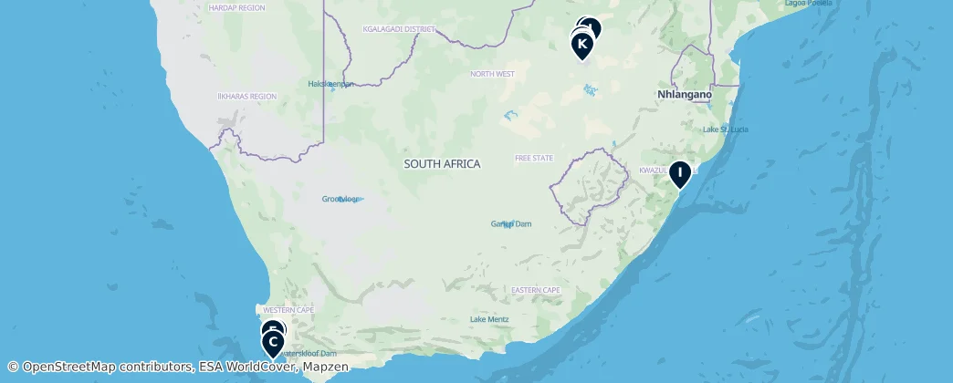 Map of Sudafrica