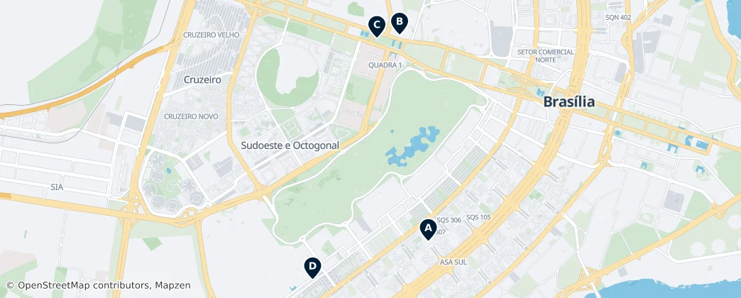 Map of Sudoeste/Octogonal