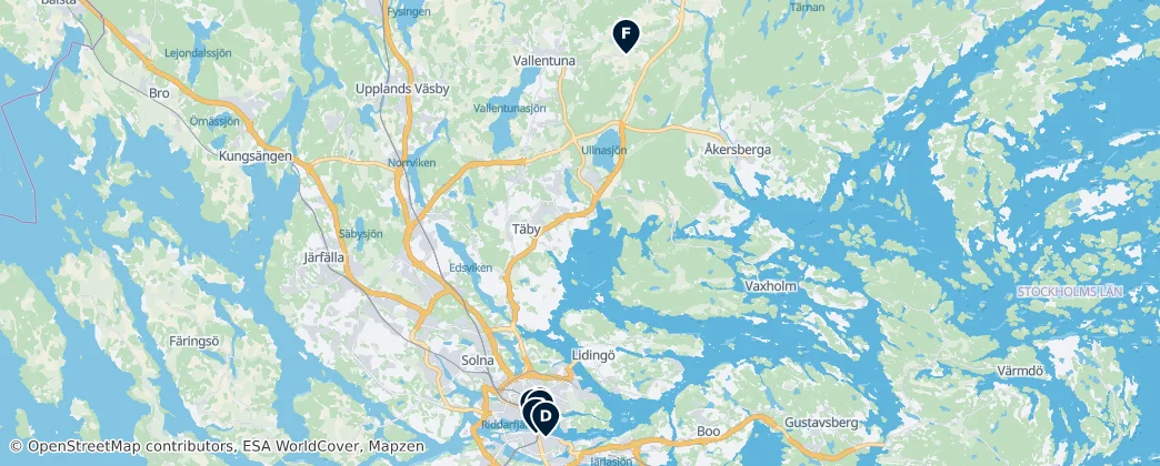 Map of Sveriges Landskap