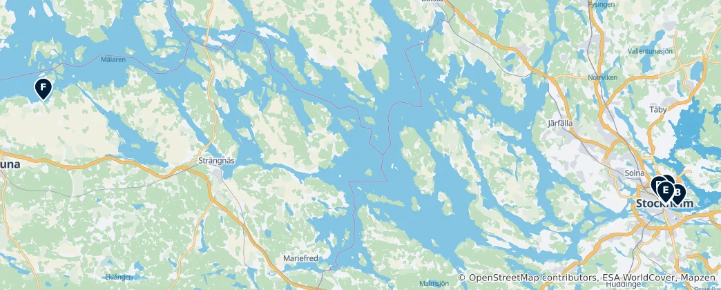 Map of Svezia