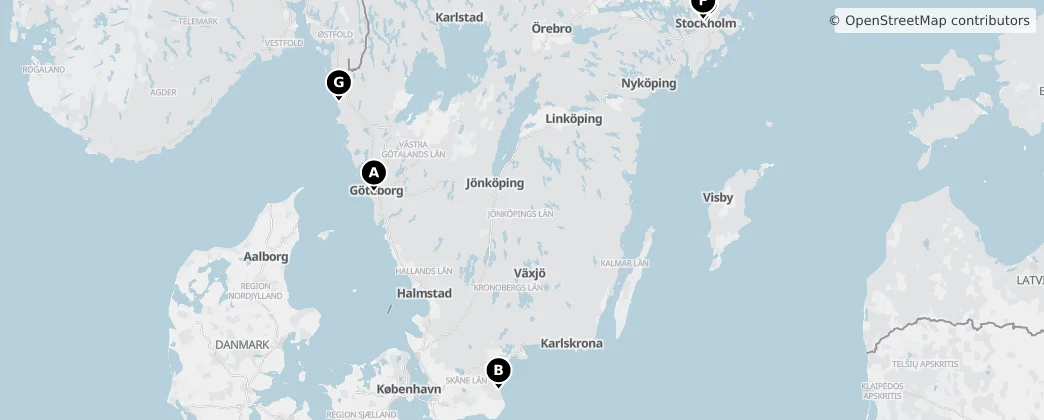 Map of Svezia