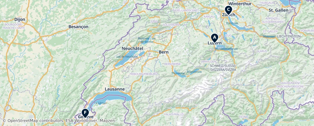 Map of Svizzera