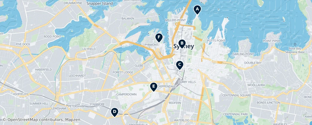 Map of Sydney
