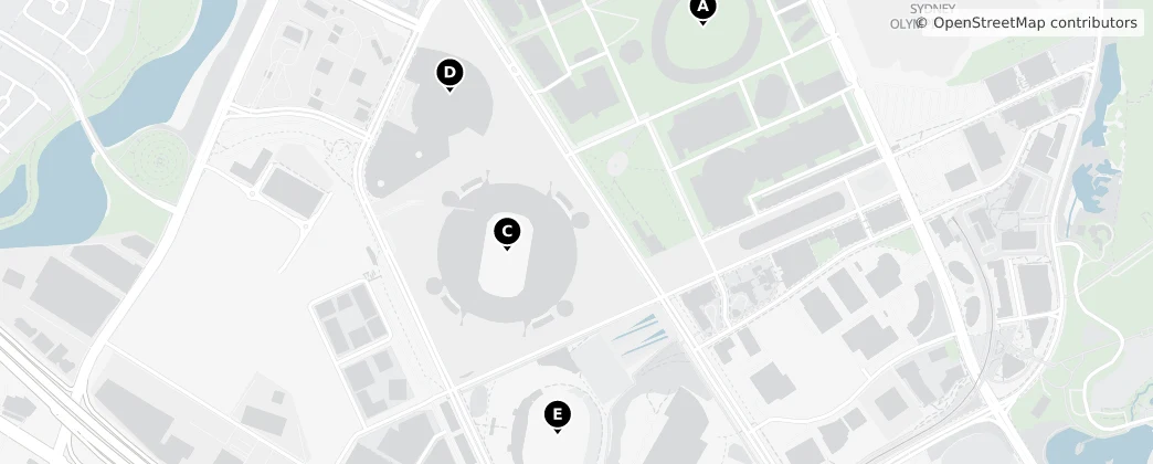 Map of Sydney Olympic Park