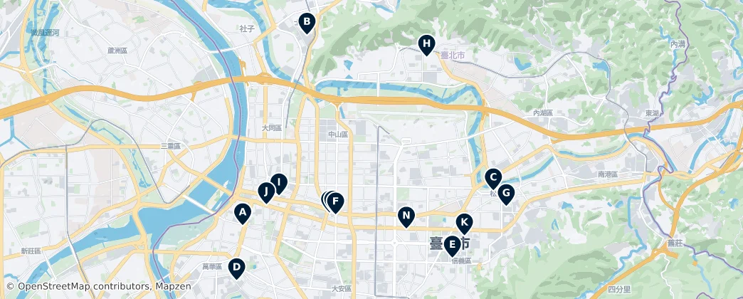 Map of Taipei