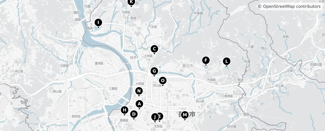 Map of Taipei