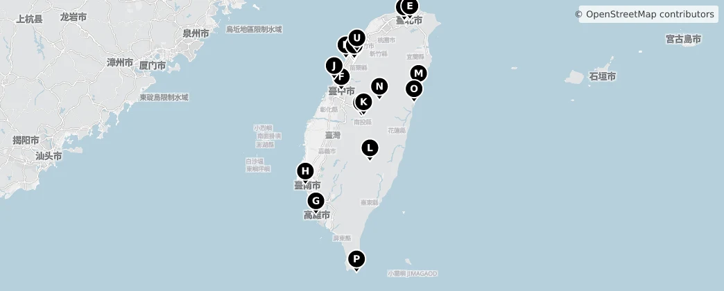 Map of Taiwan