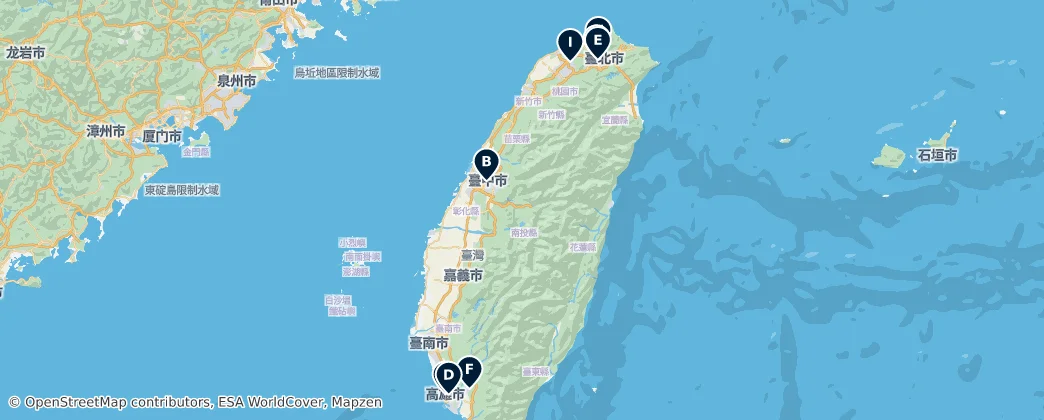 Map of Taiwan