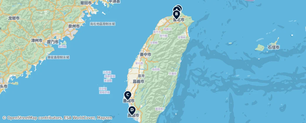 Map of Taiwan