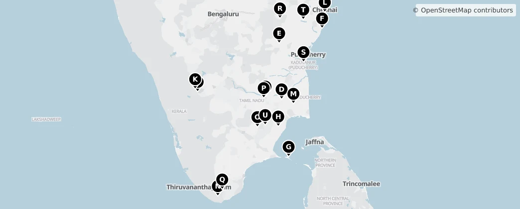 Map of Tamil Nadu