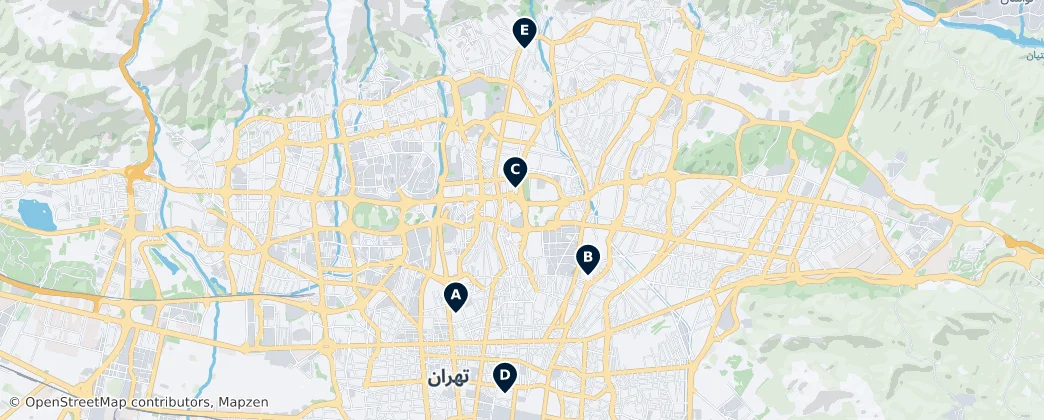 Map of Teheran