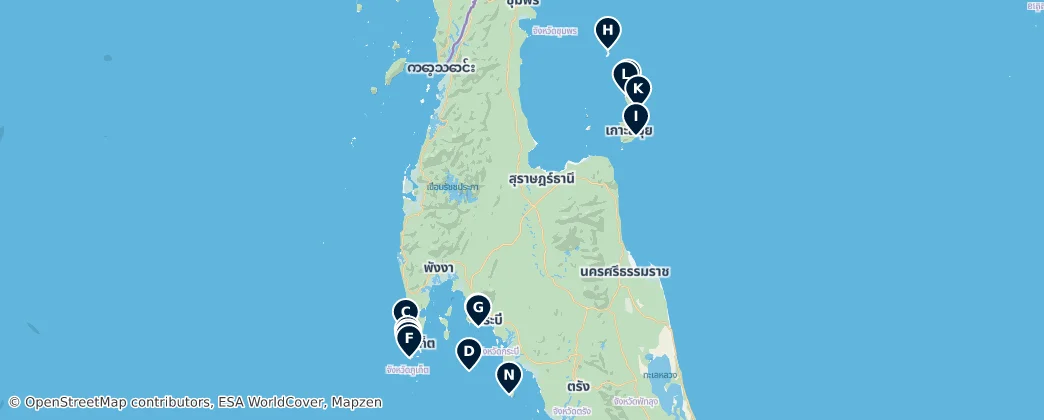 Map of Thailandia