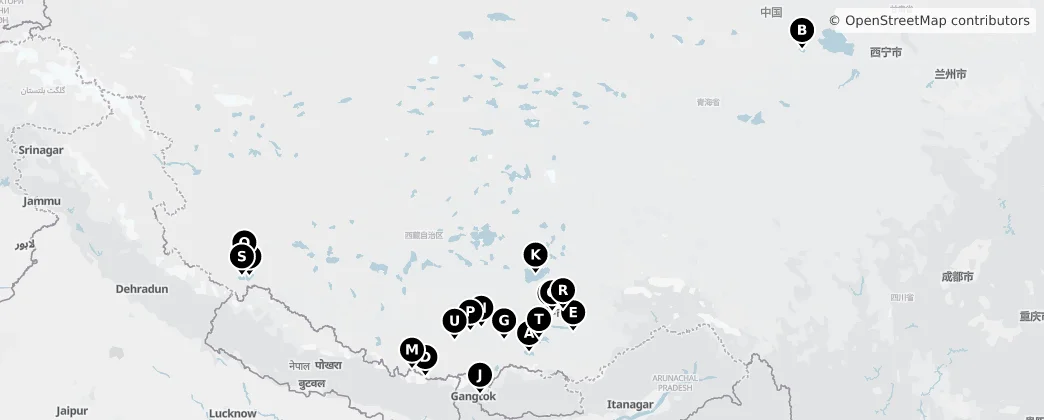 Map of Regione Autonoma del Tibet