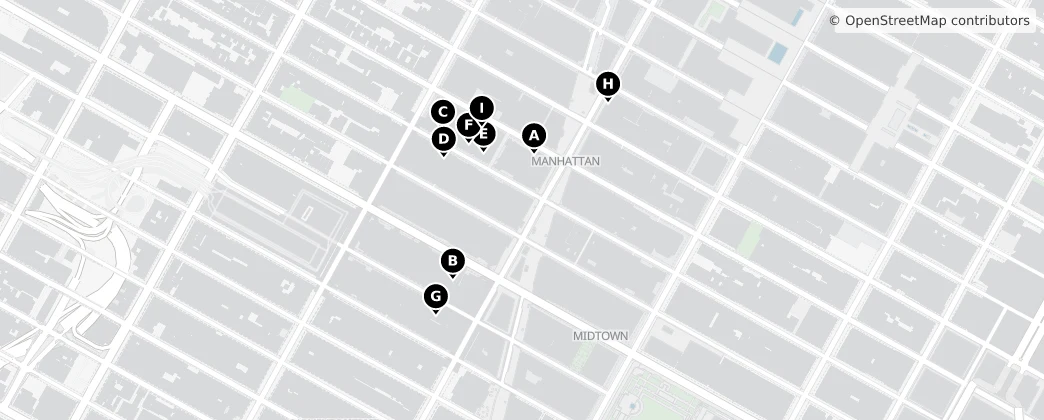 Map of Theater District