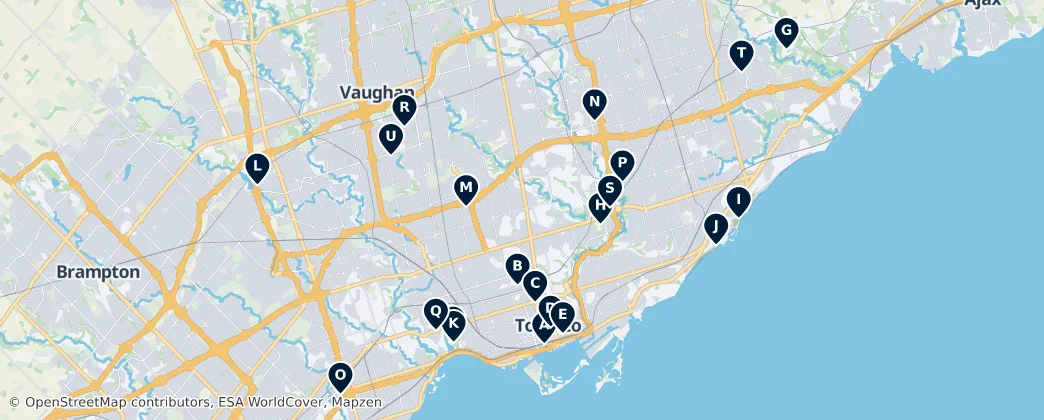 Map of Toronto