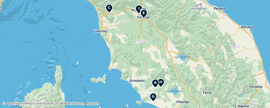 Map of Toscana
