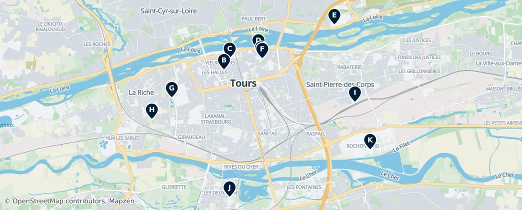 Map of Tours