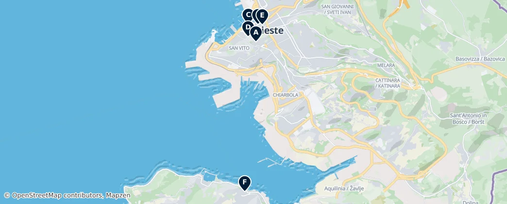 Map of Trieste