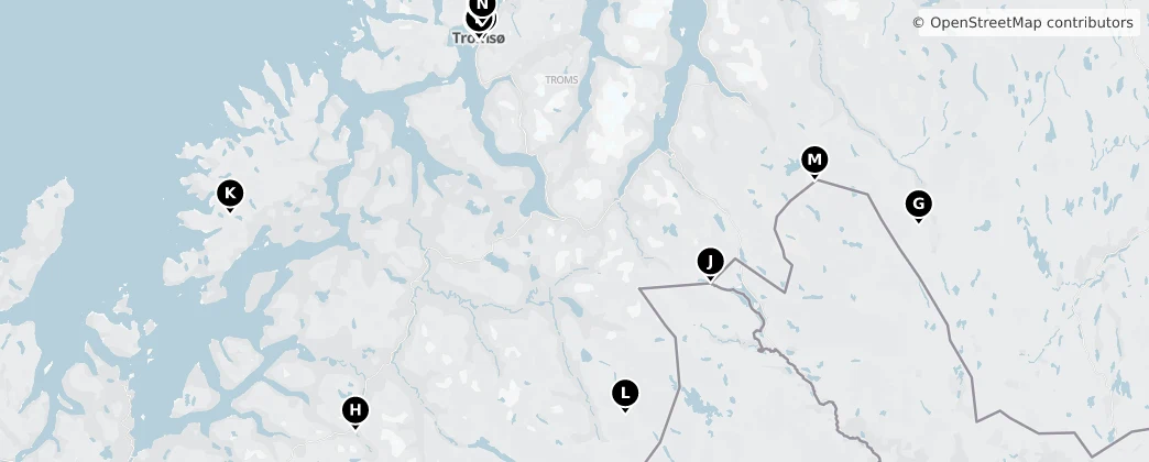 Map of Troms