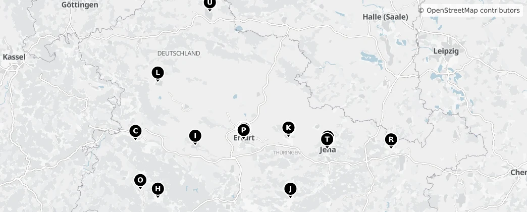 Map of Turingia