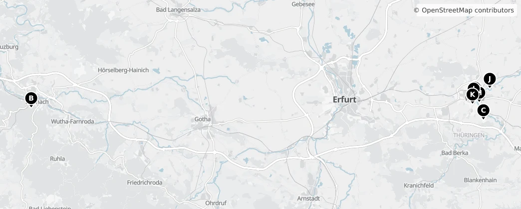 Map of Turingia