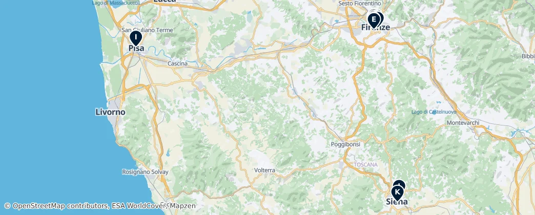 Map of Toscana