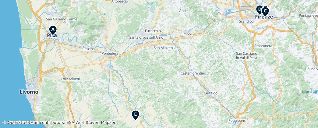 Map of Toscana