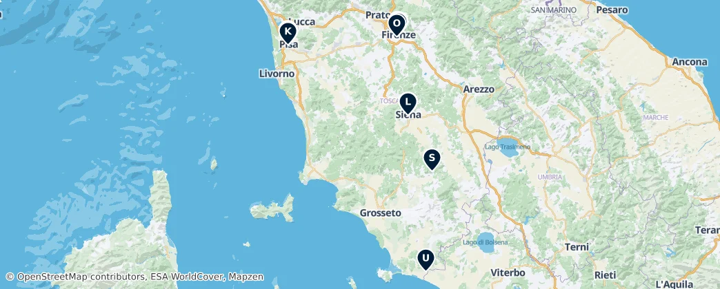 Map of Toscana