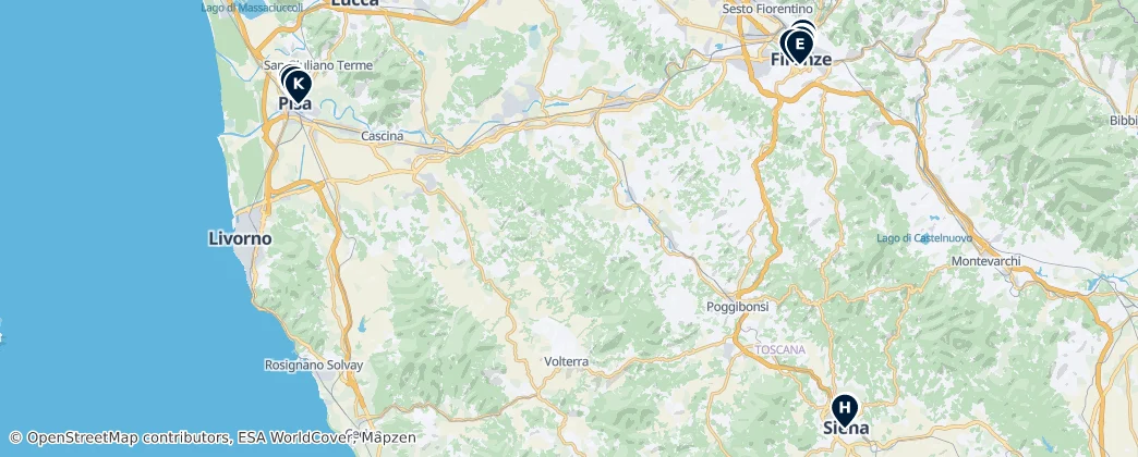 Map of Toscana